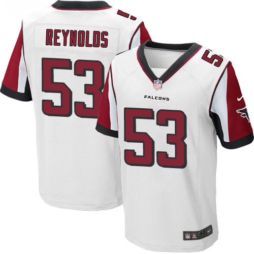 Men's Elite LaRoy Reynolds Nike Jersey White Road - #53 NFL Atlanta Falcons